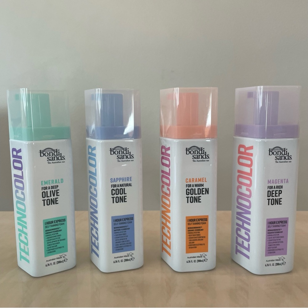 Bondi Sands Technocolor 1 Hour Express Self Tanning Foam 4 bundle set